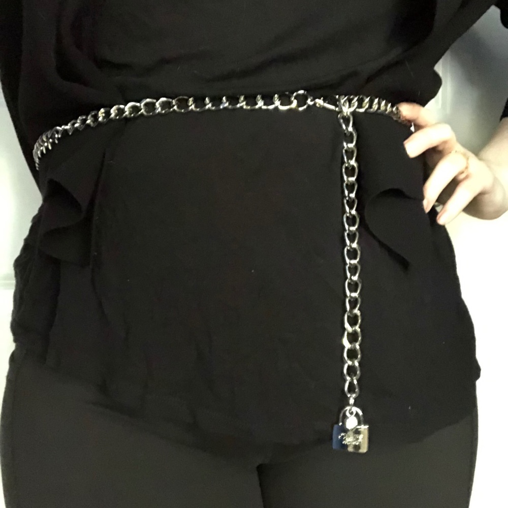 Vintage Ralph Lauren Chaps silver chain belt
